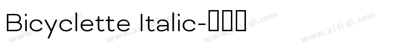 Bicyclette Italic字体转换